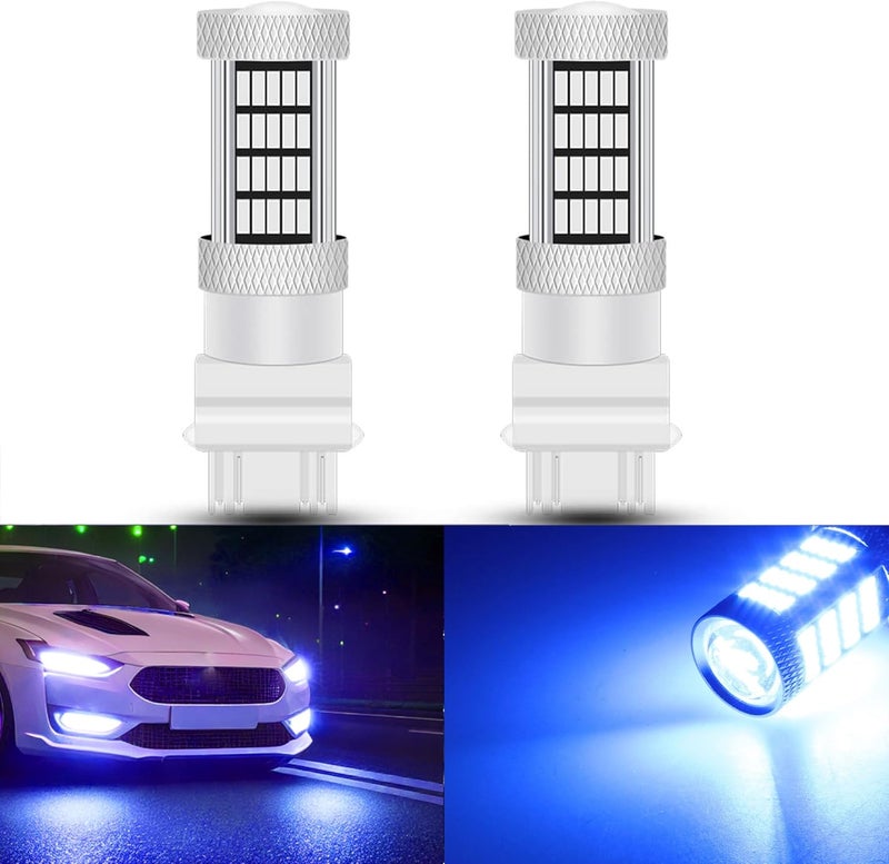 GLOFE High Power 92smd LED Bulbs 10000K Deep Blue 3157 3156 4157 4057 Brake Center High Stop DRL Tail Stop Daytime Running Light LED Bulb Lamp Replacement for Cars,Trucks, SUVs, Vans - Image 1